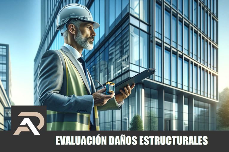 Perito arquitecto evaluando los daños de la estructura